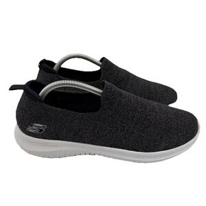 Skechers Ultra Flex Harmonious Shoes Womens 11 Black White Slip On Sneaker 13106